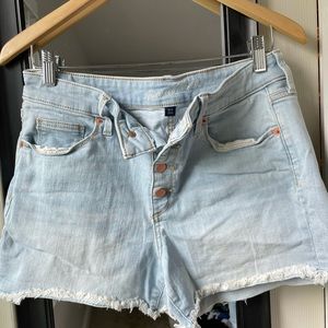 Universal thread high rise midi cutoff shorts